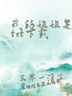 我的姐姐是美女txt下载