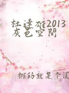 杜达雄2013灰色空间