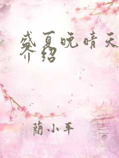 盛夏晚晴天剧情介绍