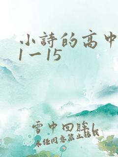 小诗的高中日记1一15