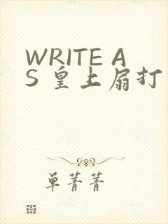 WRITE AS 皇上扇打