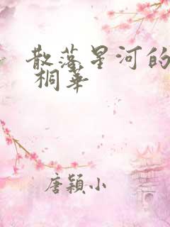 散落星河的记忆 桐华