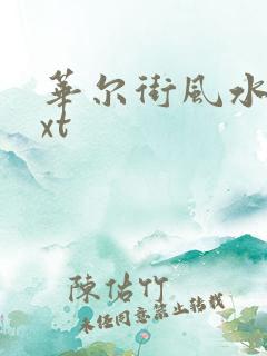 华尔街风水师txt