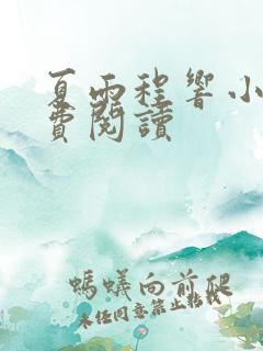 夏雨程响小说免费阅读