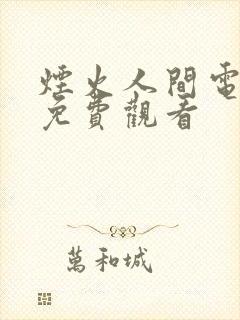 烟火人间电视剧免费观看