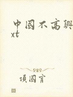 中国不高兴 txt