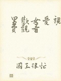 男欢女爱视频免费观看