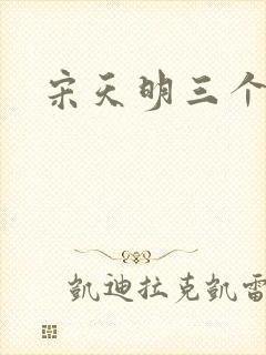 宋天明三个婆娘