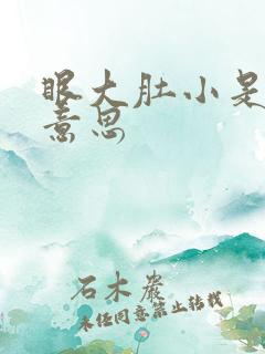 眼大肚小是什么意思