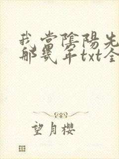 我当阴阳先生的那几年txt全集下载