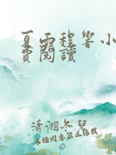 夏雨程响小说免费阅读