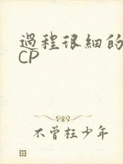 过程很细的开车CP