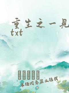 重生之一见倾心txt
