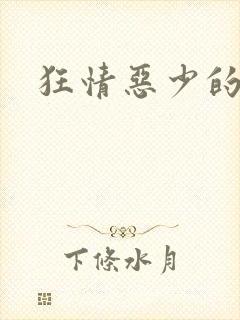 狂情恶少的禁宠