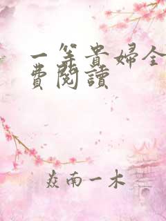 一等贵妇全文免费阅读