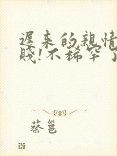 迟来的亲情太轻贱!不稀罕了