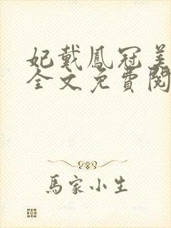 妃戴凤冠美如画全文免费阅读