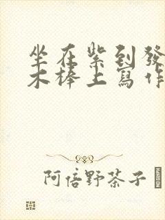 坐在紫到发黑的木棒上写作业