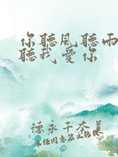 你听风听雨却不听我爱你