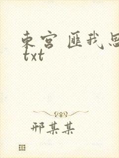 东宫 匪我思存 txt