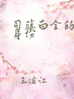 司藤白金的真实身份