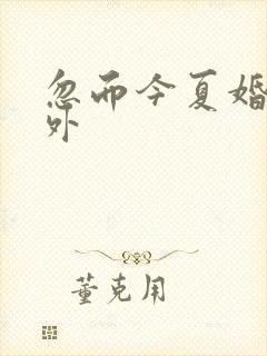 忽而今夏婚后番外
