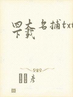 四大名捕txt下载