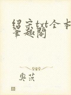 绍宋txt全本笔趣阁