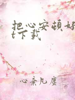 把心安顿好txt下载