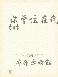 你曾住在我心上txt