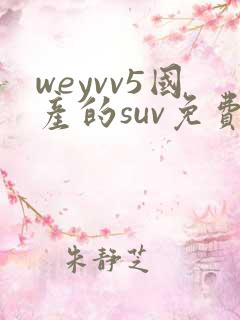 weyvv5国产的suv免费