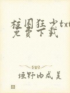 校园狂少txt免费下载