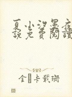 夏小汐墨夜霆小说免费阅读