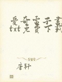 爱奇电子书下载txt免费下载