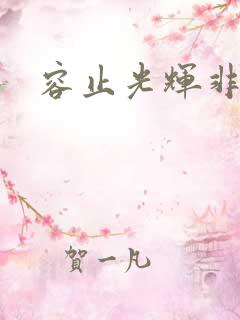 容止光辉非世人