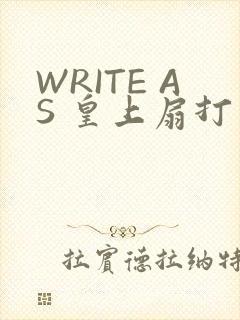 WRITE AS 皇上扇打