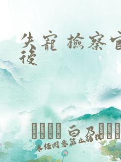 失宠 检察官皇后