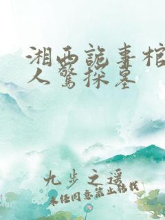 湘西诡事棺山道人惊探墓