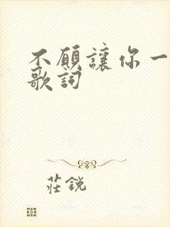 不愿让你一个人歌词