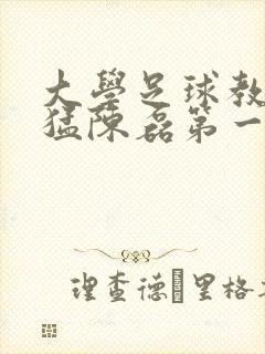 大学足球教练王猛陈磊第一篇