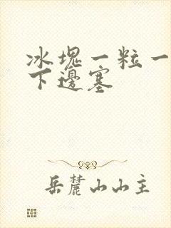 冰块一粒一粒往下边塞