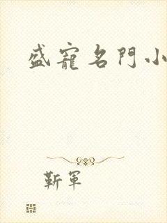 盛宠名门小夫人