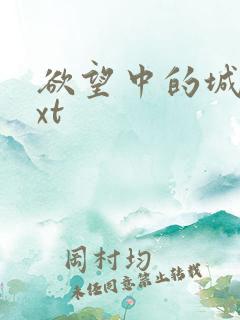 欲望中的城市txt