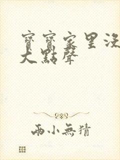 宝宝家里没人叫大点声