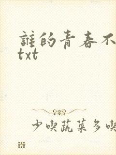 谁的青春不迷茫txt