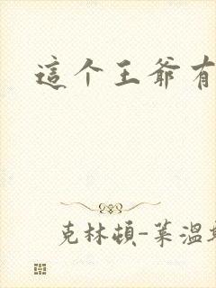 这个王爷有点坏