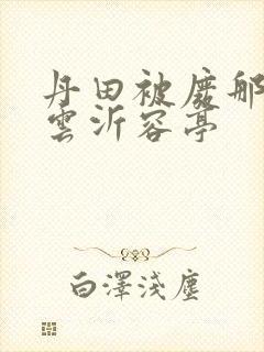 丹田被废那些年云沂容亭
