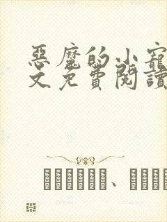 恶魔的小宠儿全文免费阅读