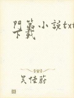 门第小说txt下载