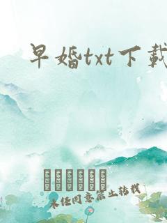 早婚txt下载